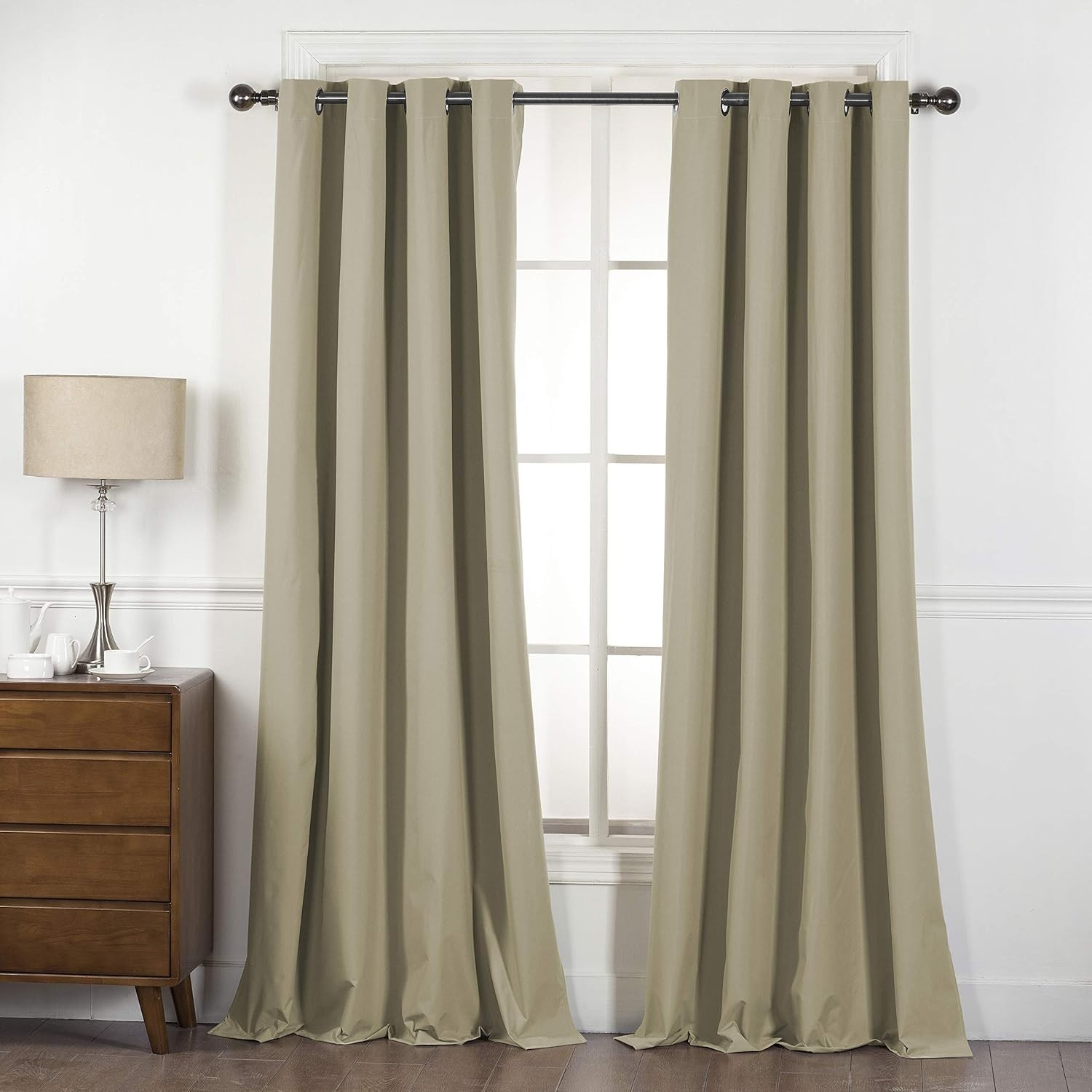 100% Blackout YHSF Grommet Window Curtain Set 52″ W x 84″ L Pack of 2 Panels