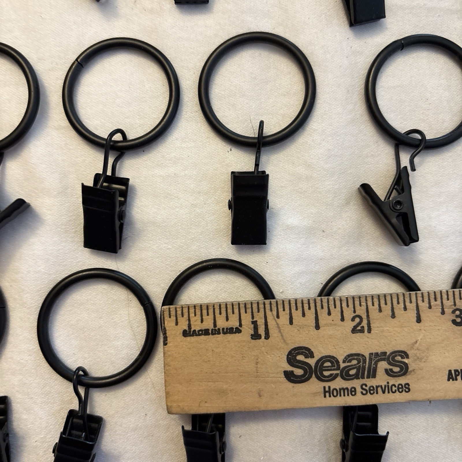 72 Piece 1” Window Curtain Rings With Clip Rustproof
