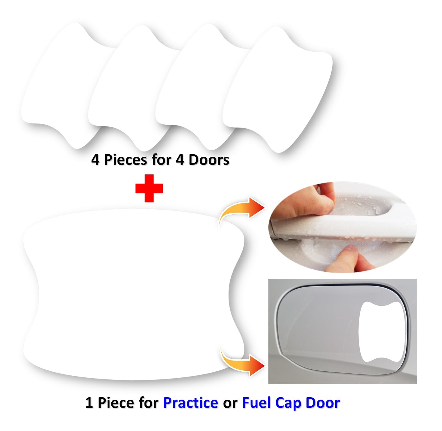 3M-5pcs Car Door Handle Cup Protector/Sticker/Guard, 3M-PPF(Paint Protection …