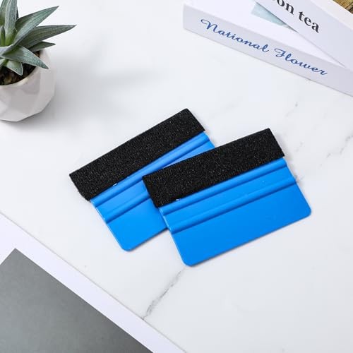 Mabor Vinyl Squeegee Tool, Blue Plastic Felt Squeegee for Vinyl Scraper for
