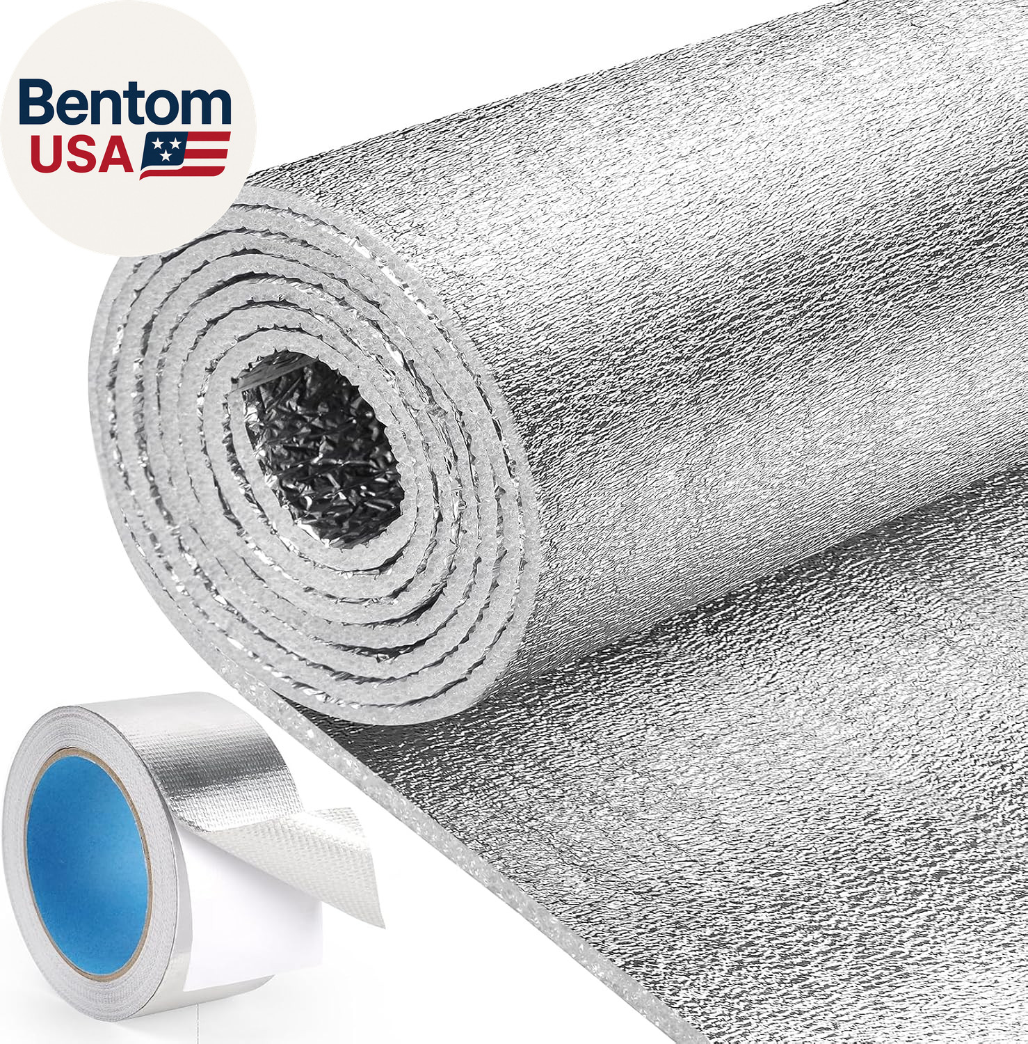 Reflective Window Film Insulation Roll 24 in X 10 Feet, Foil Aluminum Roll Doubl