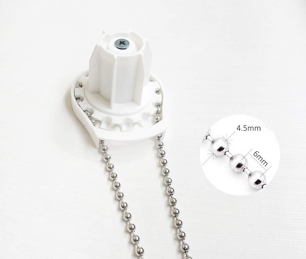 4.5 mm Stainless Steel Bead Chain for Blinds & Shades with 5 Connectors, Fix or