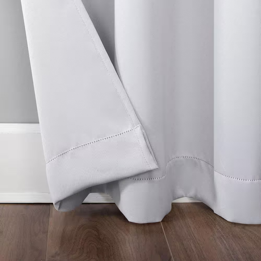 Riley Kids Bedroom 40 In. W X 63 In. L Blackout Grommet Curtain Panel in White