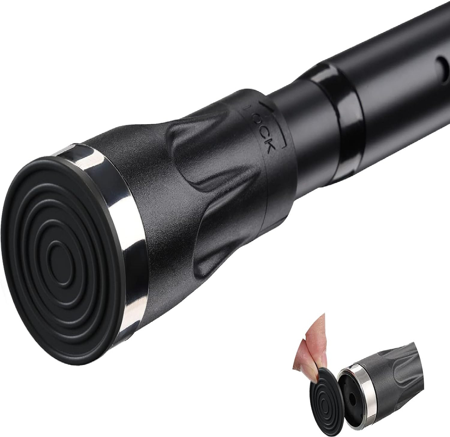 Tension no drill or wall mounted drill shower Curtain closet Rod 60″~115″ Long