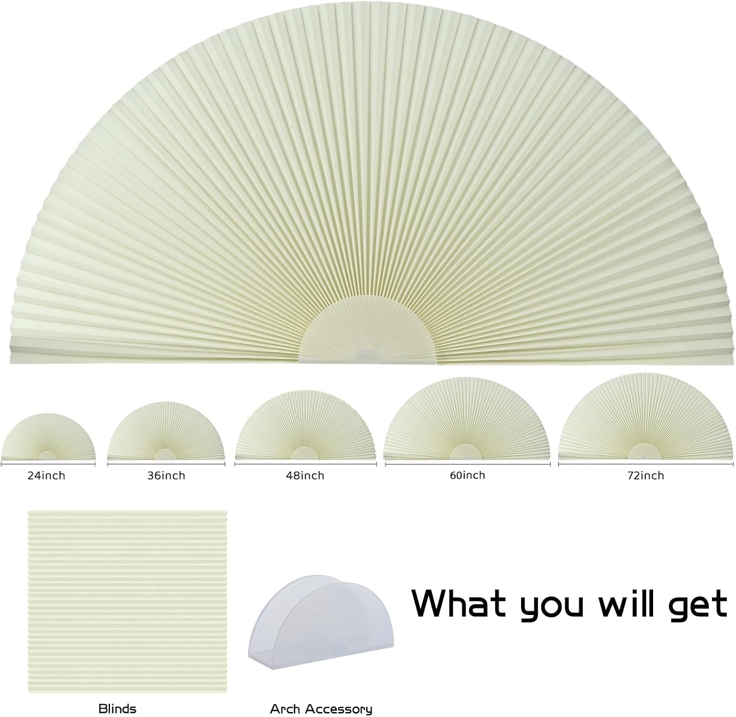 Arch Window Shade Blackout Cellular Shades Half Circle Moon Window Covering No