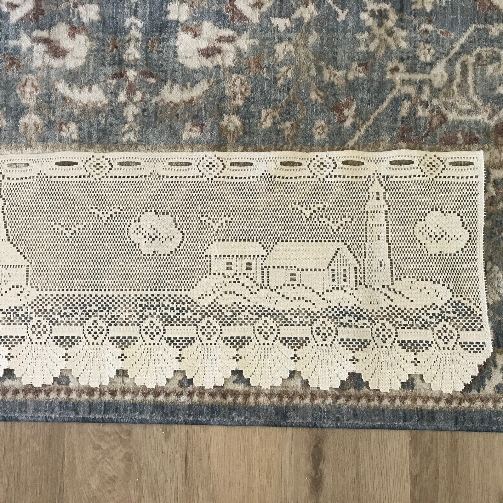 Crochet type Lace Valance Lighthouse Beach New England 52×12 in.