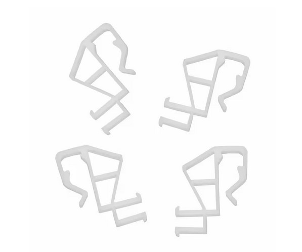 2″ & 2.5″ Faux Wood Blind Valance Clips (4pc) Hidden Mount Clear