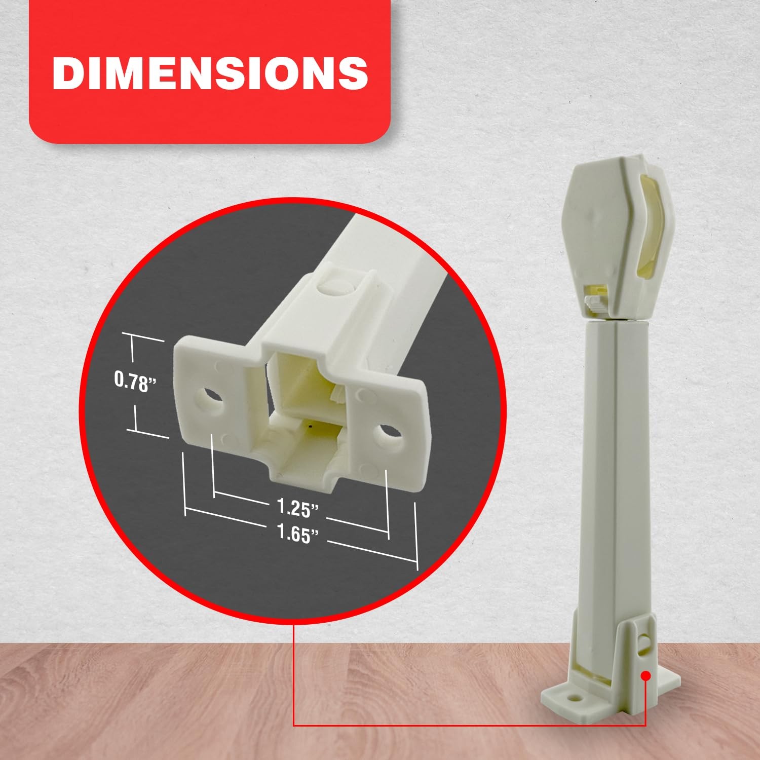 Amazing Drapery Hardware Spring Loaded Cord Tensioner for Cord Loops – Ivory,…