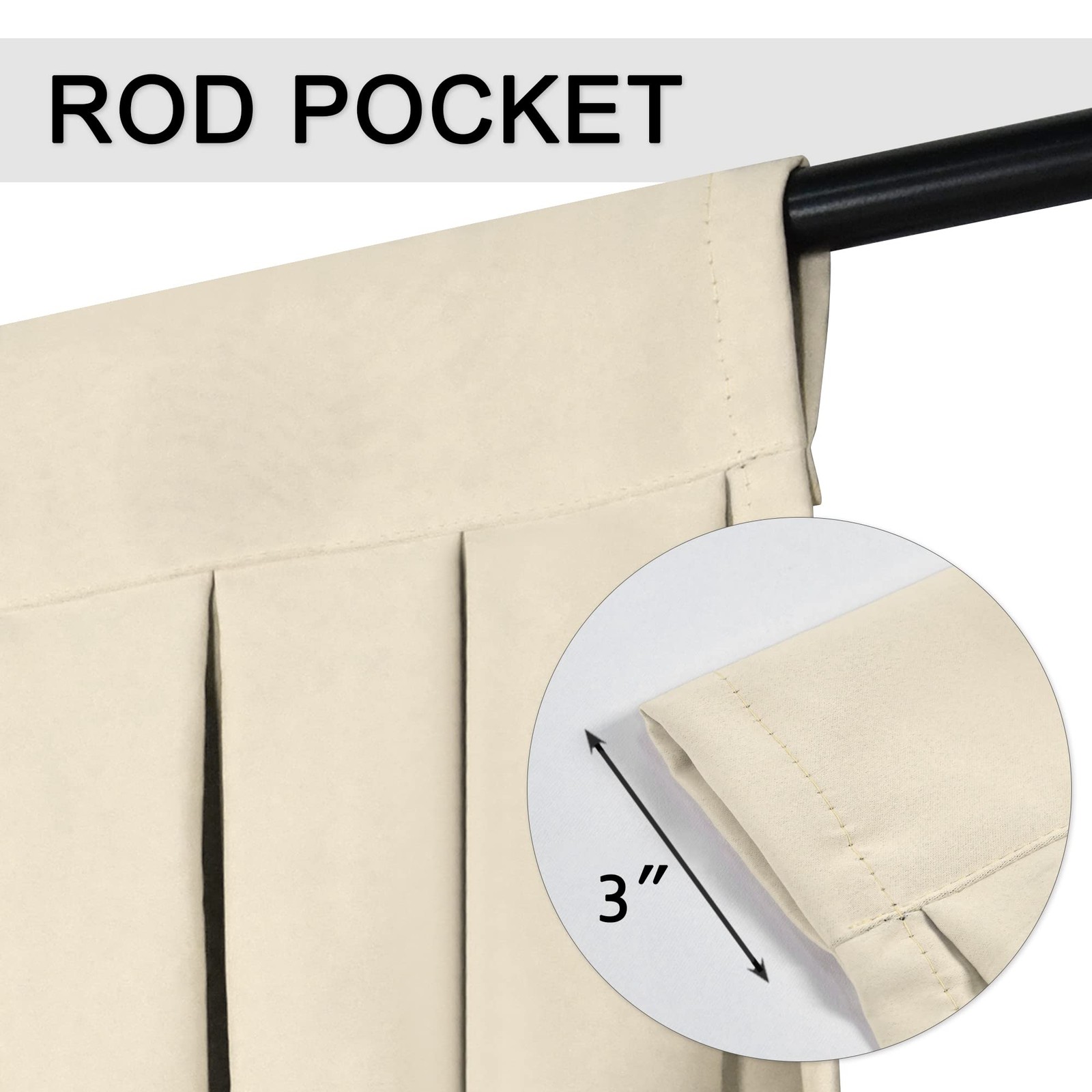 Oyring Blackout Curtain Valances Beige Valances For Windows Rod Pocket Window