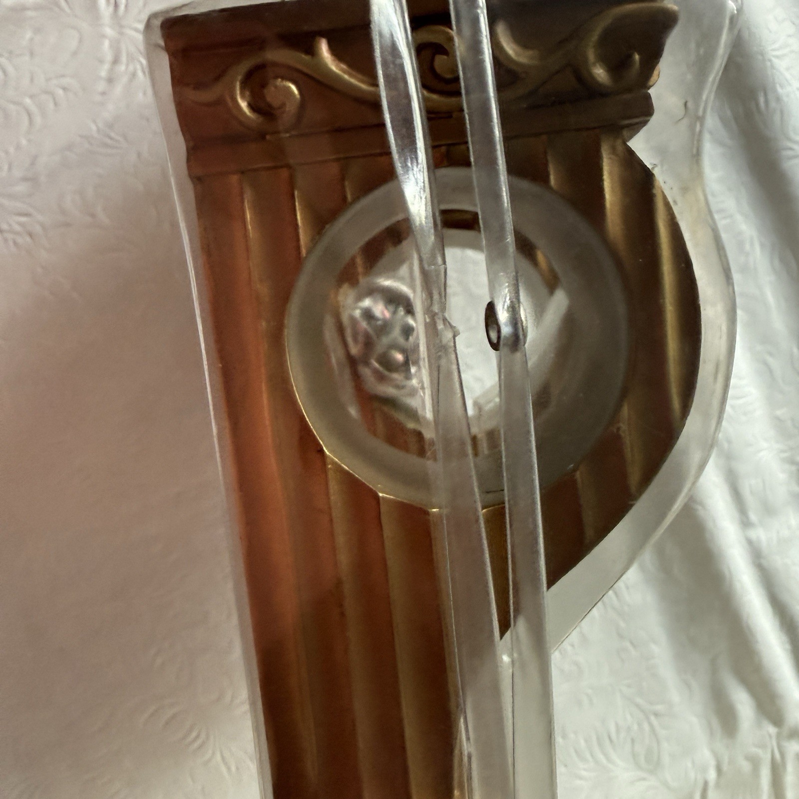 VTG Gold Corbels Valance Drape Curtain Rod Pole Sconce Scarf Bracket Holder SET