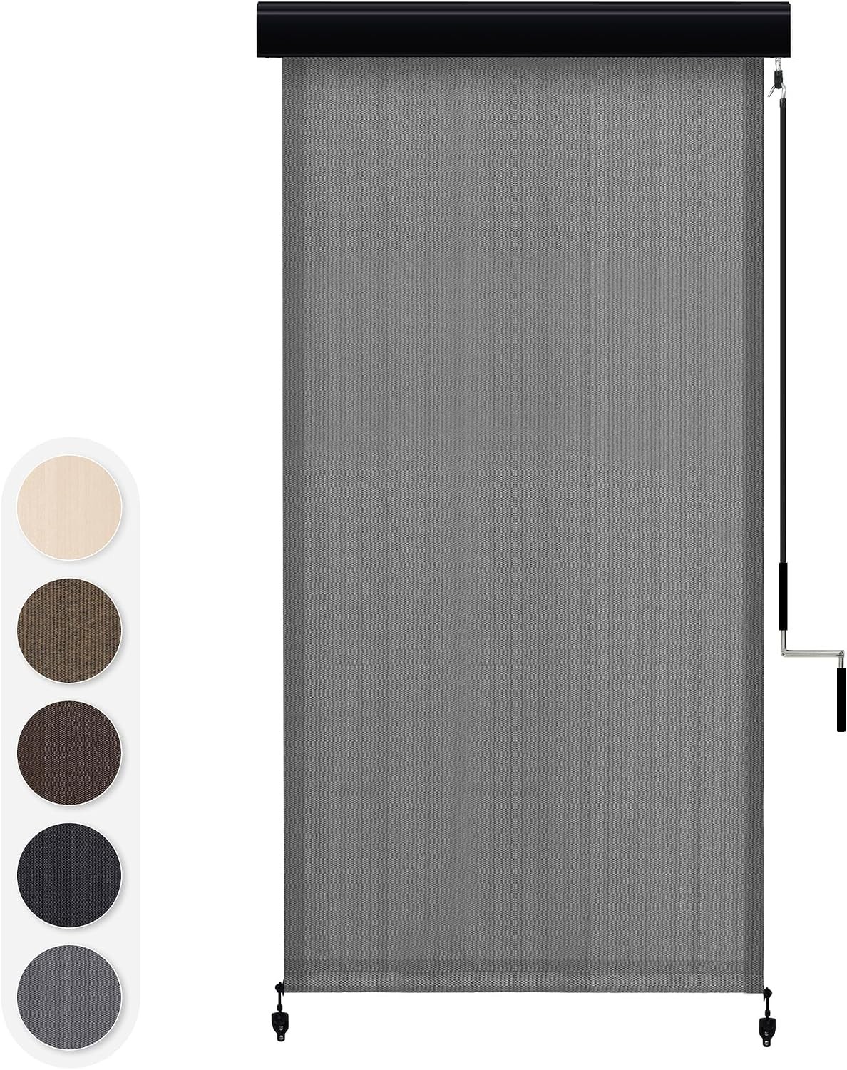 Outdoor Premium Roller Shades for Patio, Exterior Cordless Outdoor Blinds Porch