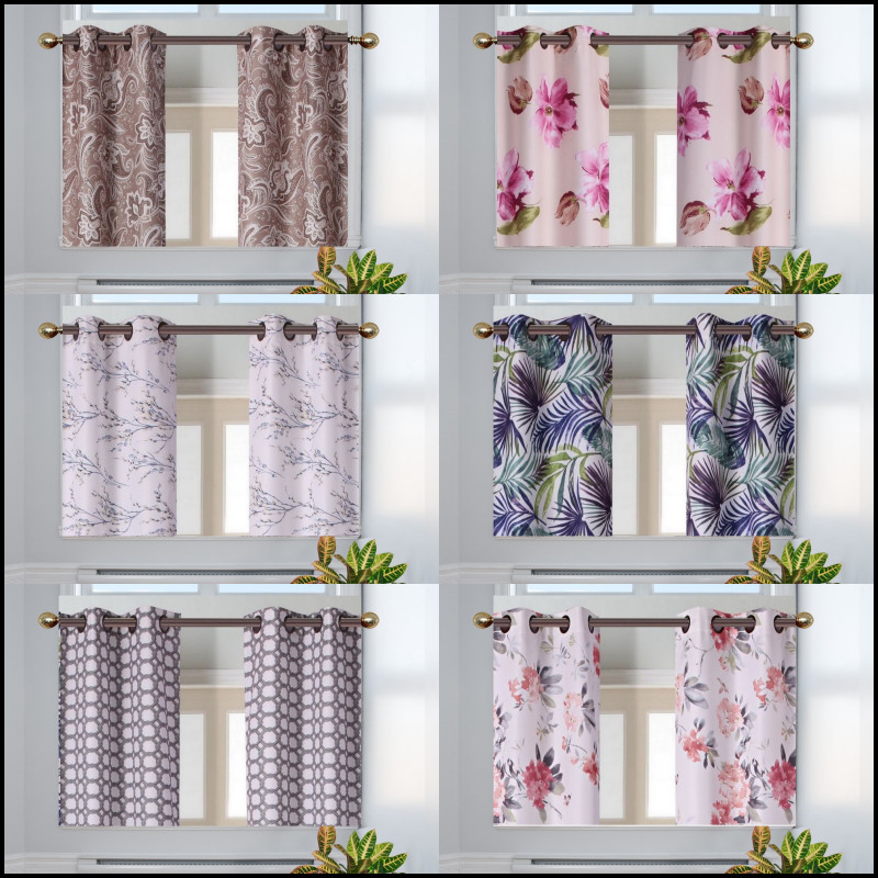 1 PAIR Designs Grommets Insulated Blackout Thermal Window Drape Curtain D24