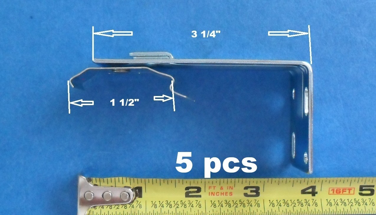 5 pcs Vertical Blinds Wall Mount with 1 1/2 Inch “C” Clamp Install L Brackets