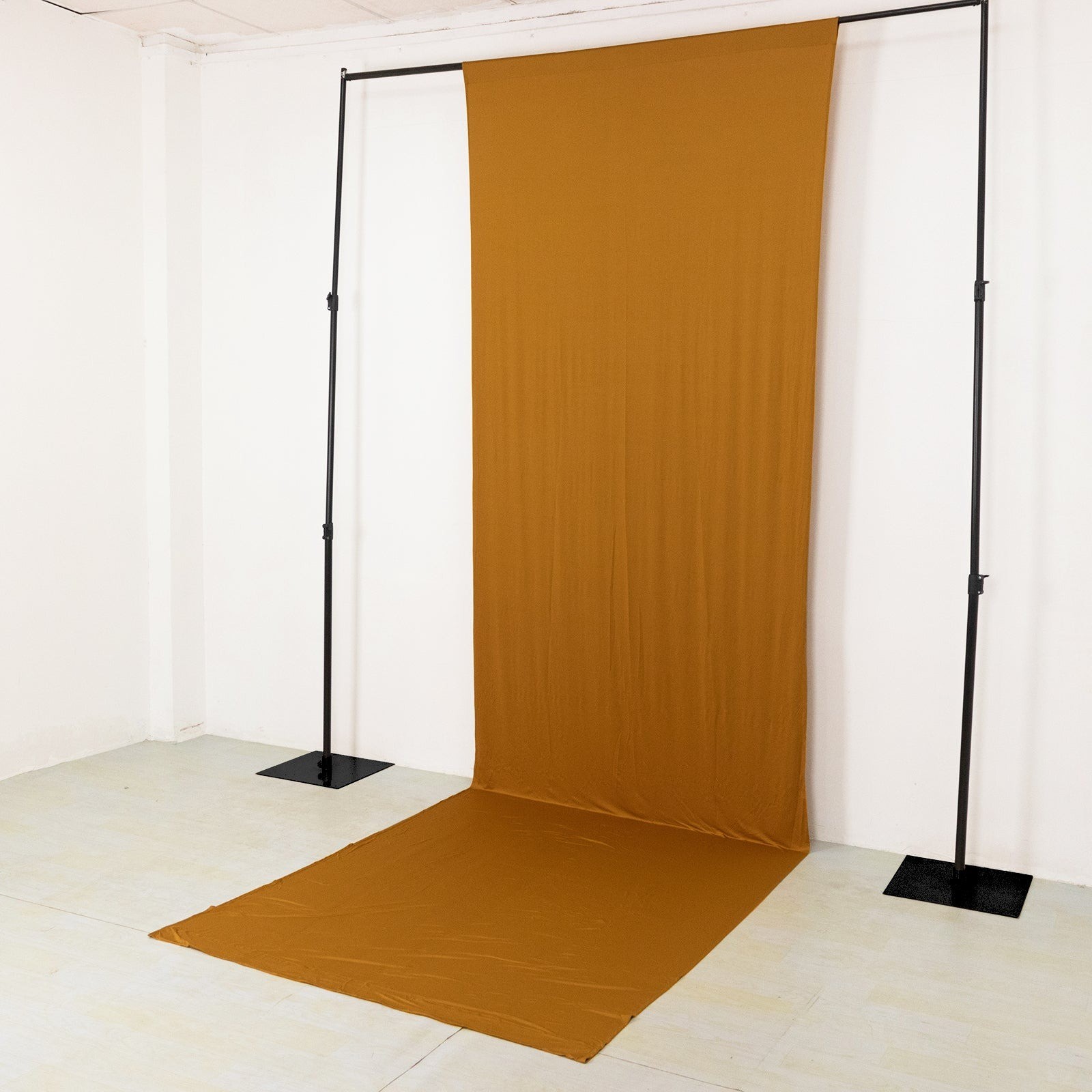 16 ft GOLD 4-Way Stretch Spandex Divider Backdrop Curtain Party Wedding
