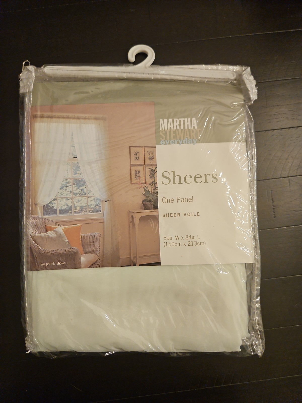 1999 Martha Stewart Everyday 59″W x 84”L Sheer 1 Panel, Water Green