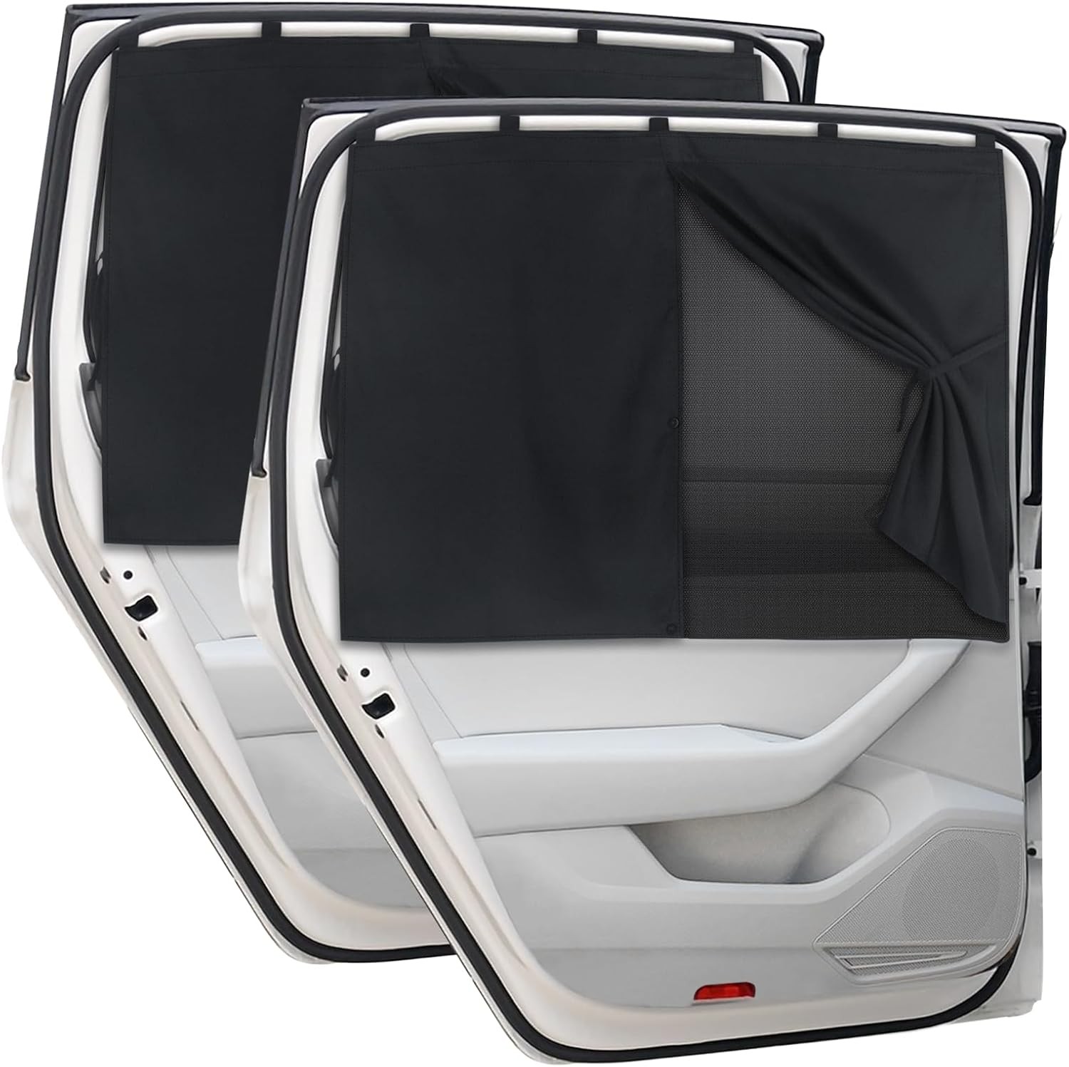 Car Window Shades, 2 PCS Magnetic Double Layer Auto Sun Shade for Side Windows P