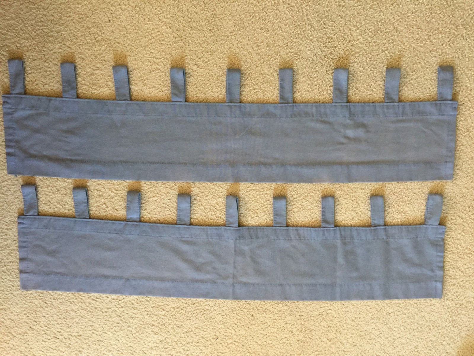 Tab Top Curtain Valances Blue 48-49” W X 8-3/4” L