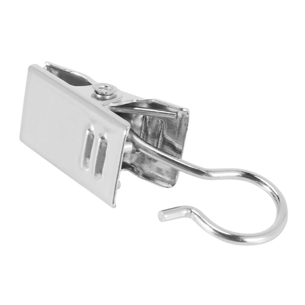 50pcs Stainless Steel Curtain Clips for Curtain Photos Home Decor with Hook USA