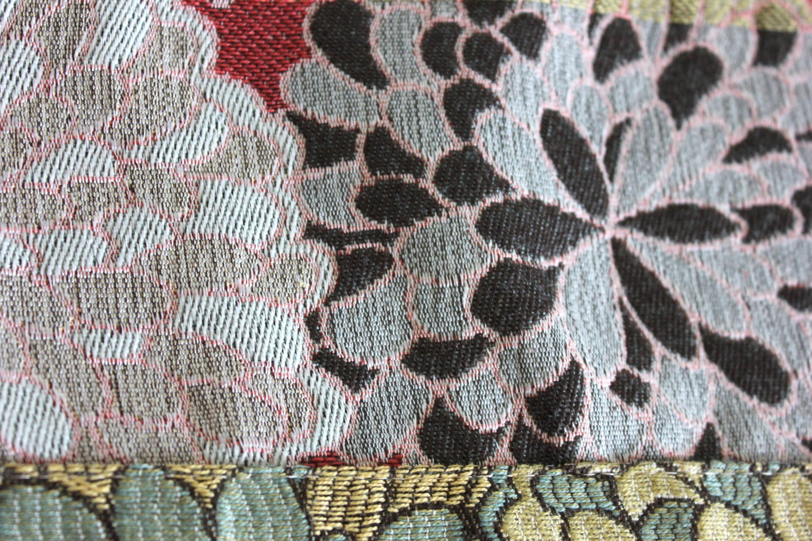 Modern Maximalist Mums Tapestry Valance 54×16 Bold Blooms Floral Woven Jacquard