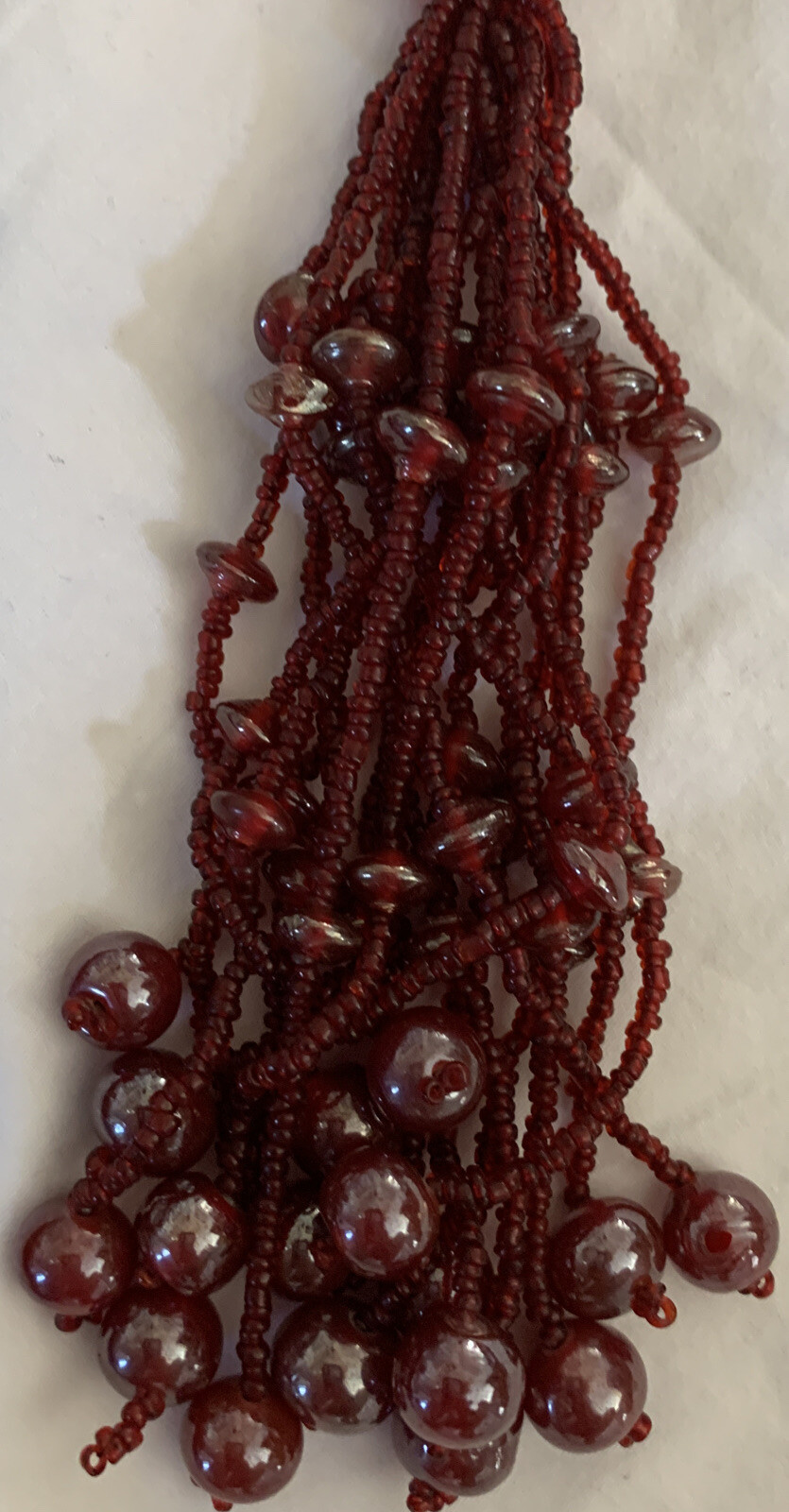 2 Curtain Drapery Hold Tie Backs Beaded Home Window Lamp Decor Festive Holiday