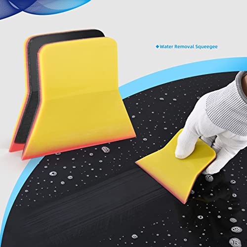 PPF Squeegee, Small Squeegee for Vinyl, 4-Inch TPU Rubber 4 Inch Yellow