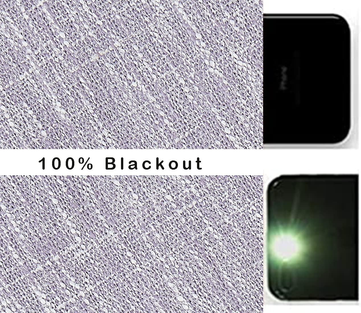 Lavender Solid Full Blackout Curtain Heavy Linen Texture Window Treatment for Be