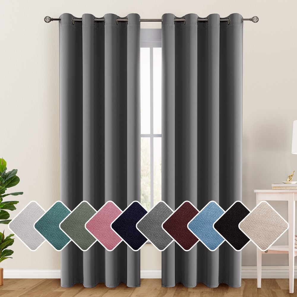 Blackout Curtain Room Darkening Window Curtains Insulated Thermal Grommet Panels