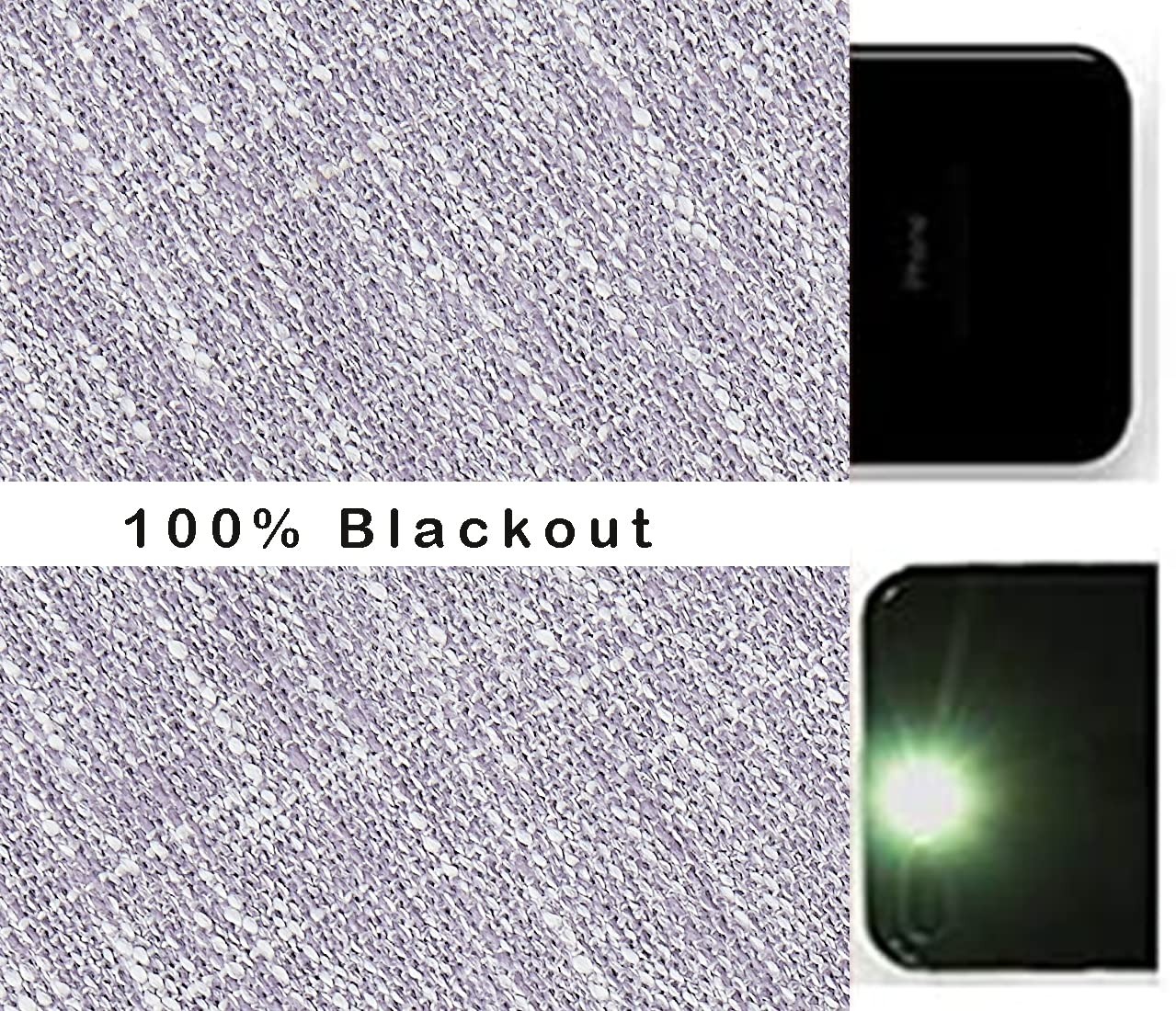 Lavender Solid Full Blackout Curtain Linen Texture Window Treatment for Bedro…