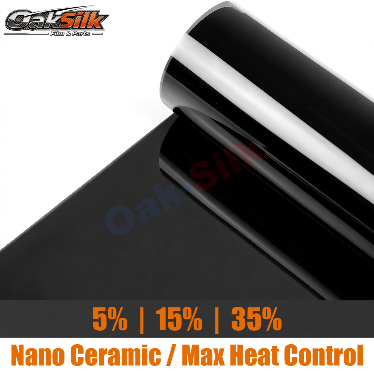 40″x30FT Nano Ceramic Window Tint 2mil 2PLY IRR 95% 5% 15% 35% VLT OakSilk™
