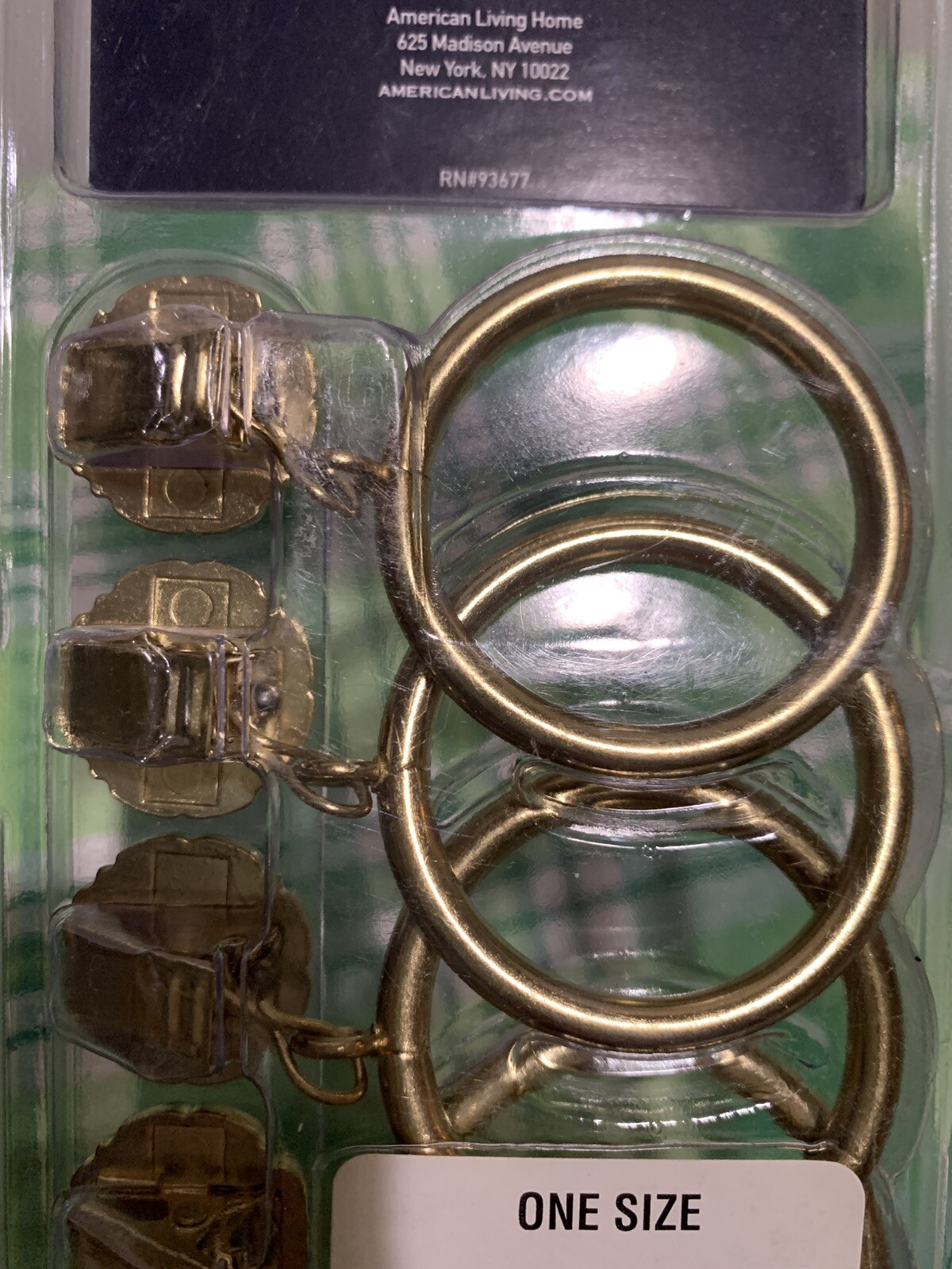 ❤️American Living “ROSETTE” Curtain Drapery Clips Combo Rings 7pc Set