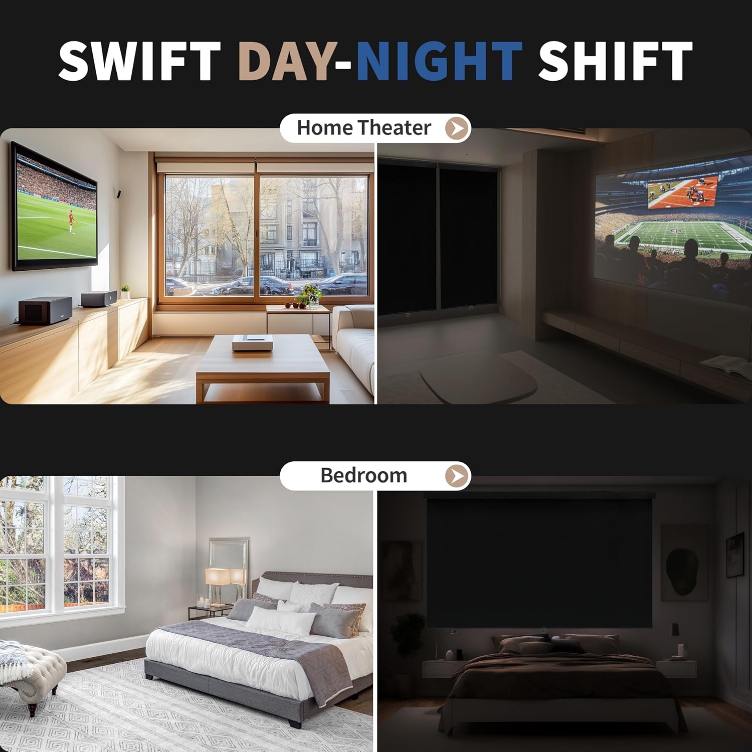 Cordless Blackout Roller Shades Insulated UV Protection Window Blinds for Home