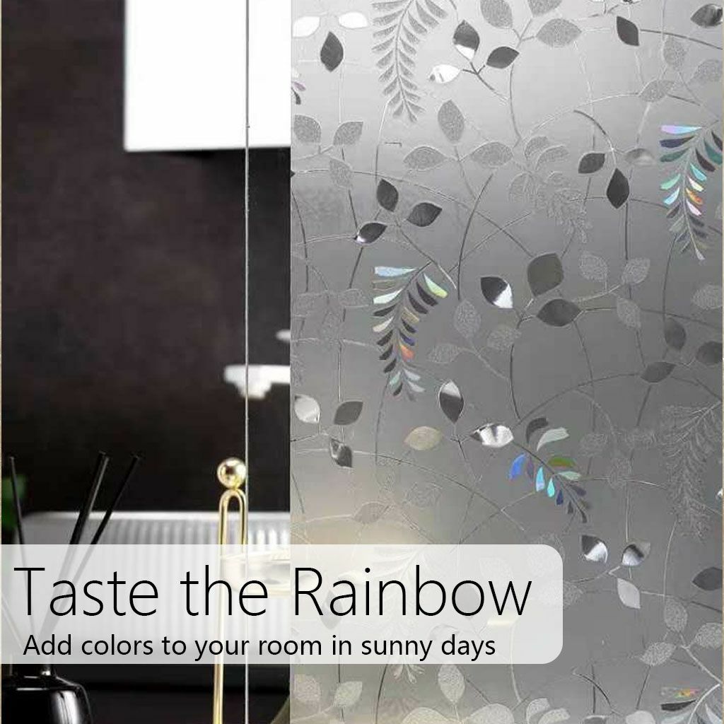 PVC Privacy Window Glass Film Sticker Static Cling Frosted Stained Bathroom Home