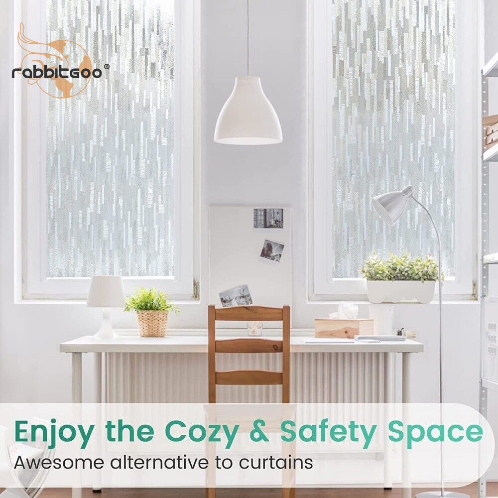 Matt Privacy Window Film Covering Window Sticker Static Cling Vinyl Glass Film