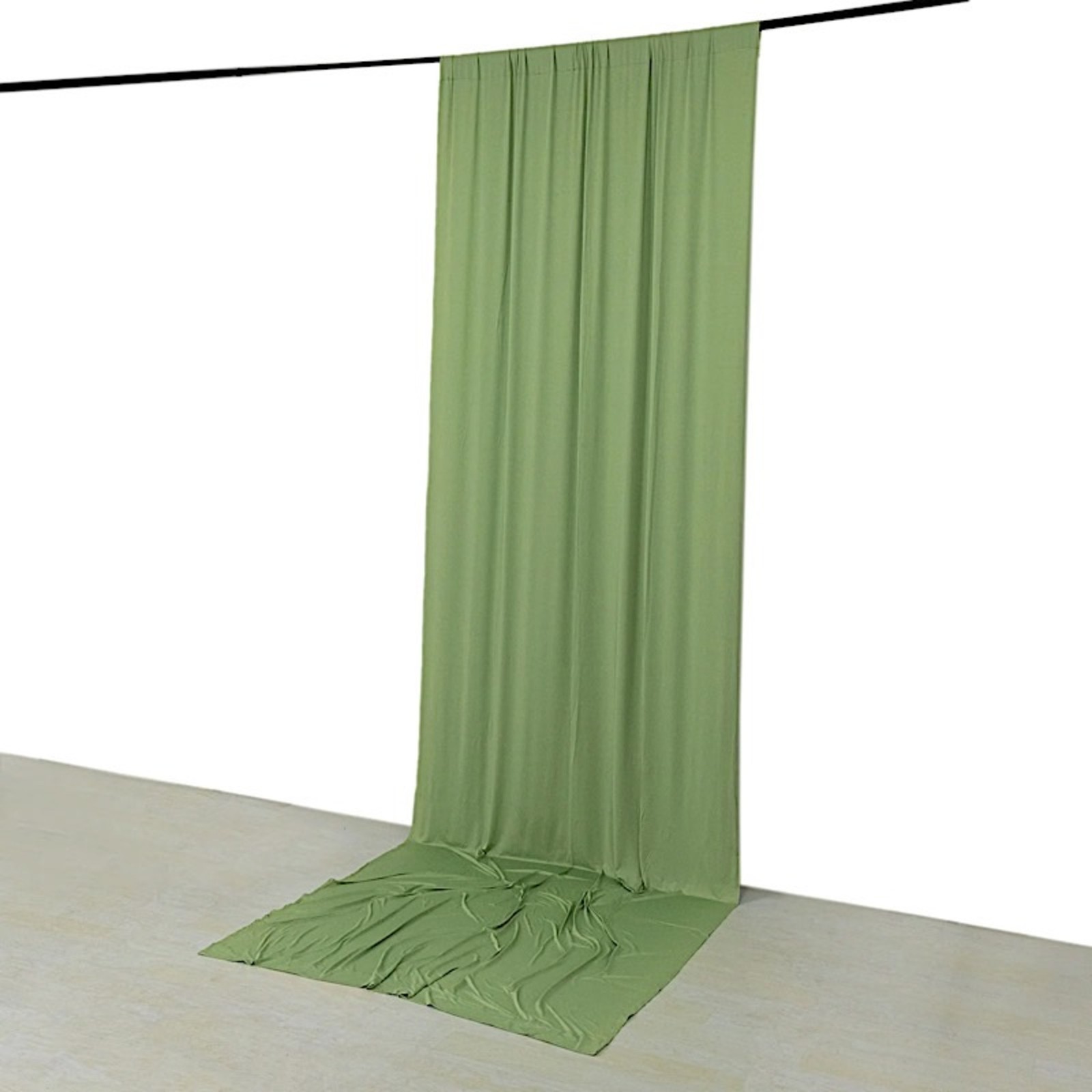 5 ft x 14 ft SAGE GREEN 4-Way Stretch Spandex Divider Backdrop Curtain Wedding