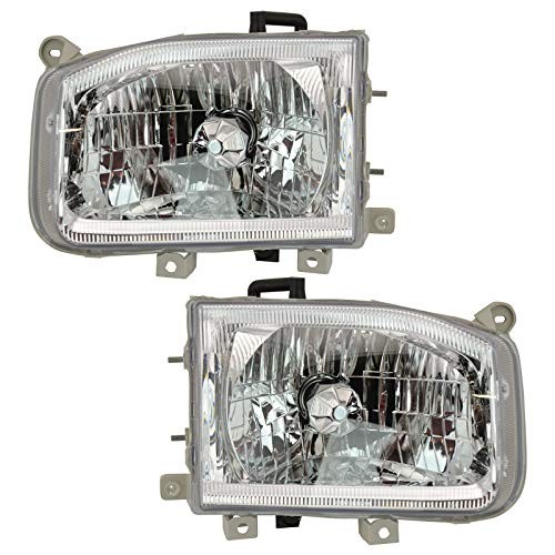 Pair Headlight Assembly Left+Right Replacement for Nissan Pathfinder 1999-2004