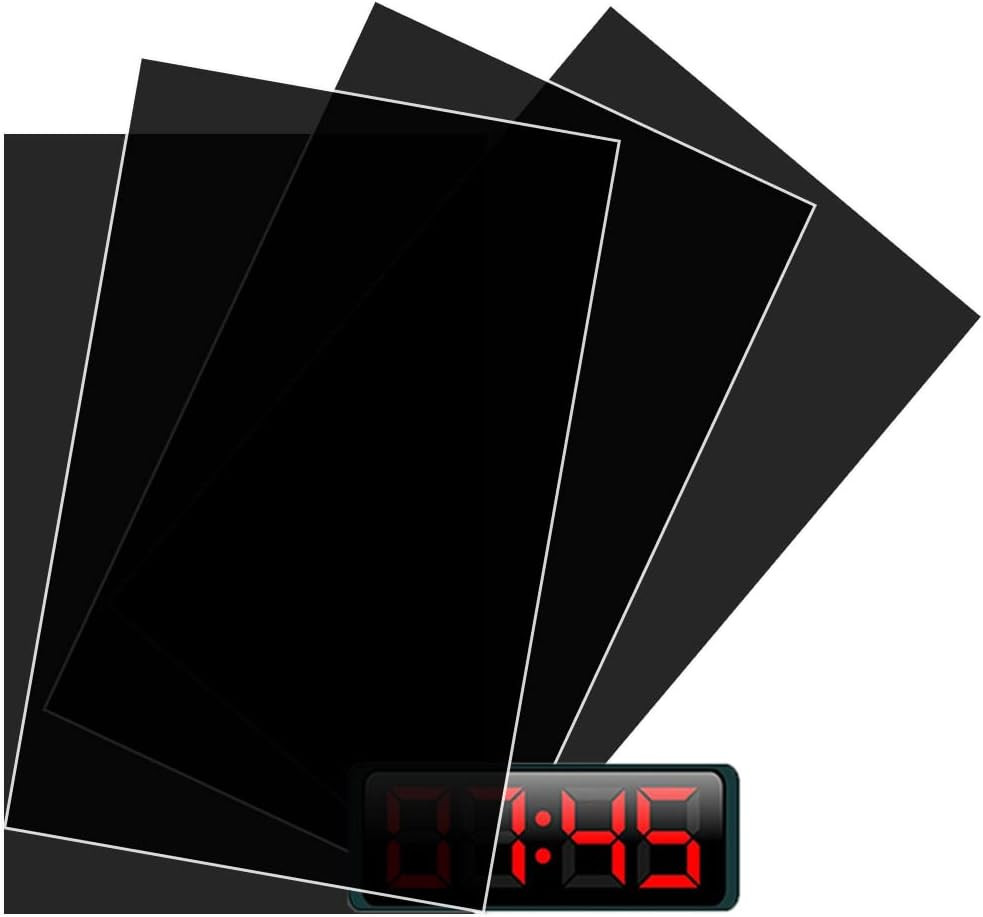 4Pcs LED Light Dimming Stickers 11.8×8.2in Adhesive Blackout Film Clock Monitor