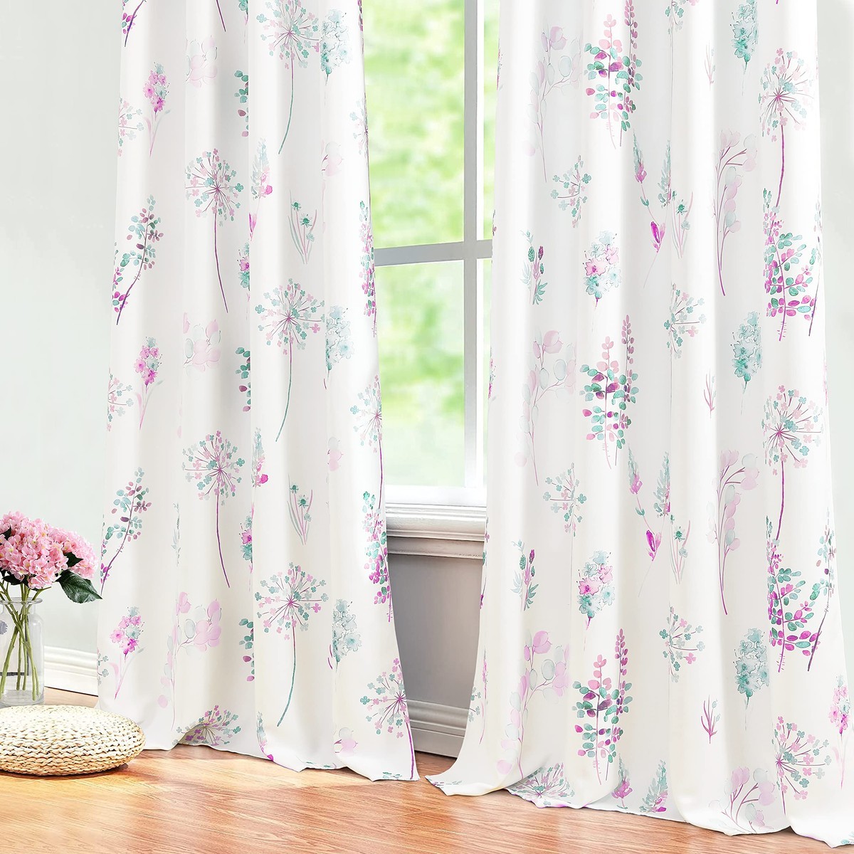 Xtmyi Purple Curtains For Living Room 2 Panels Grommet Room Darkening 80
