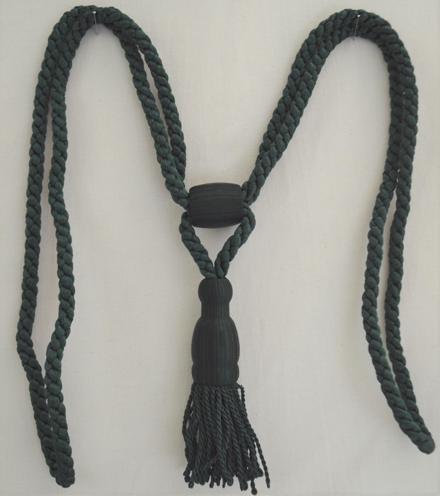 Curtain & Chair Tie Back-Adjustable -40″spread w/ 5″ Tassel – Emerald Green