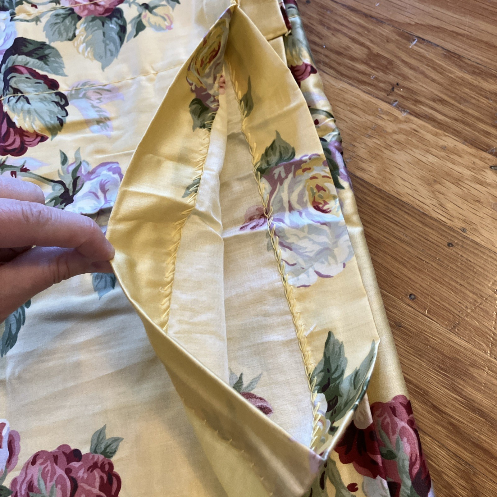 Set 2 RALPH LAUREN KATHLEEN FLORAL Valence Curtain Drapes ROSES GRANNY Cottage