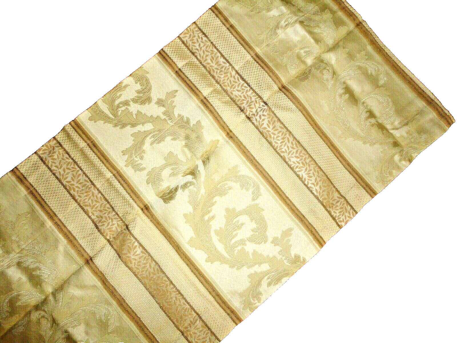 ROSE TREE ST. GERMAIN GOLD JACQUARD FERNWOOD (1) LINED TAILORED VALANCE 14X80