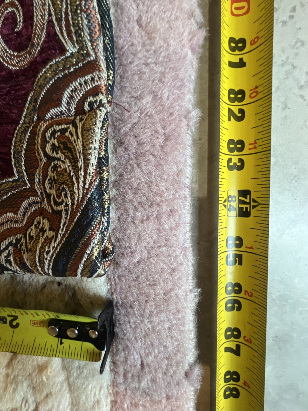 2 J. Queen Curtain Panels Maroon Blue Tan Paisley Swirls 85”x49” Lined Weighted