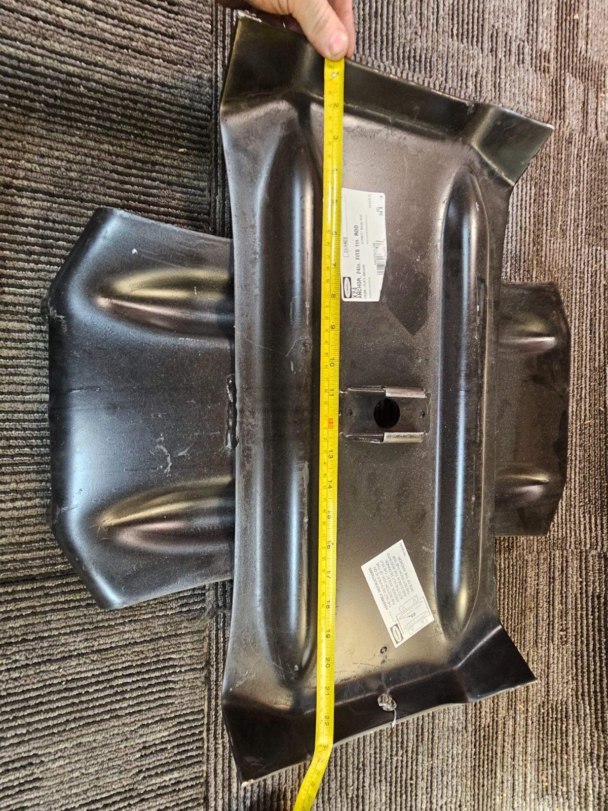 Hubbell X24 Earth Tension Anchor Cross-Plate, 24in painted fits 1in rod