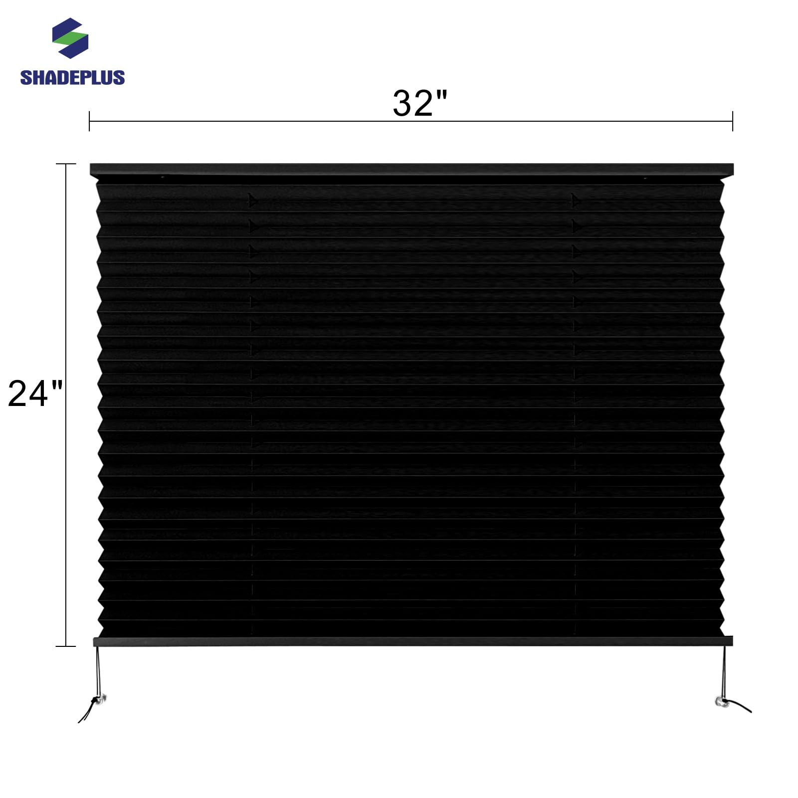 SHADEPLUS RV Pleated Blinds 32×24 Blackout Window Shades Camper Motorhome