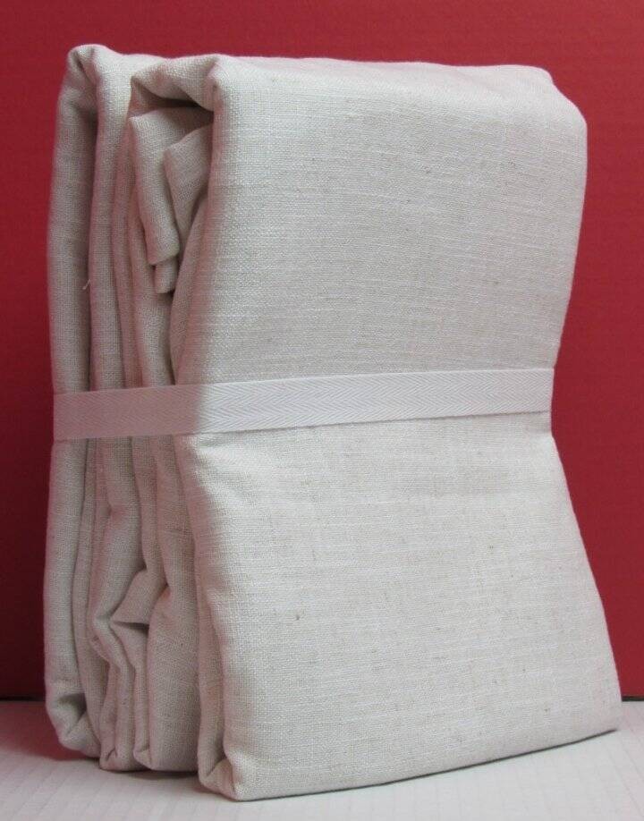 Pottery Barn Brixton Textured Unlined Curtains, 50″ x 84″ Heathered Oatmeal NWT