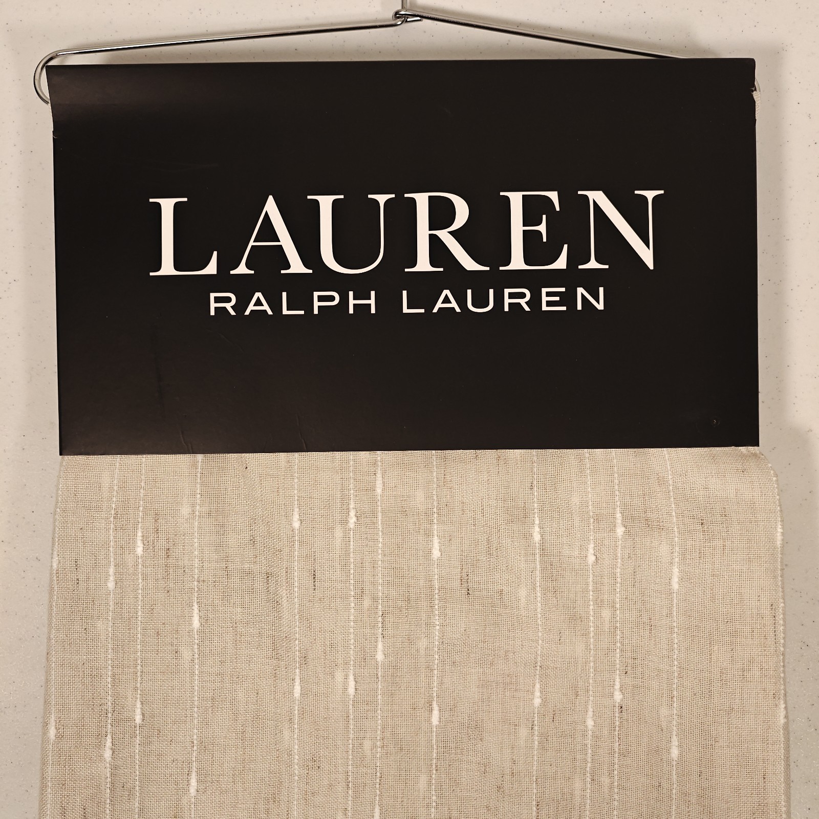 New Ralph Lauren Window Curtains 2 Panels Natural 54 x 96 Linen Back Tab Pocket