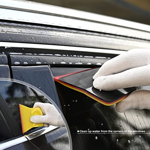 PPF Squeegee, Small Squeegee for Vinyl, 4-Inch TPU Rubber 4 Inch Yellow