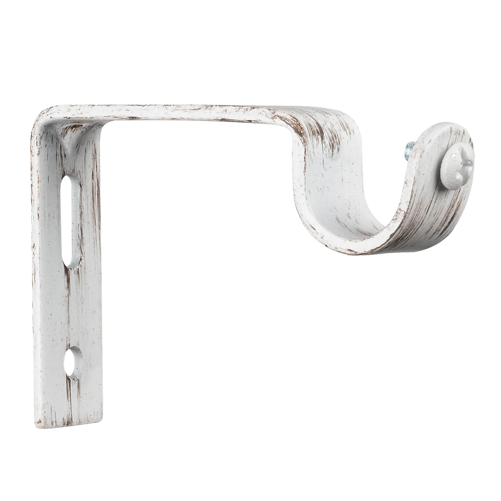 Cana Modern Farmhouse Distressed White Farmhouse Curtain Rod Set