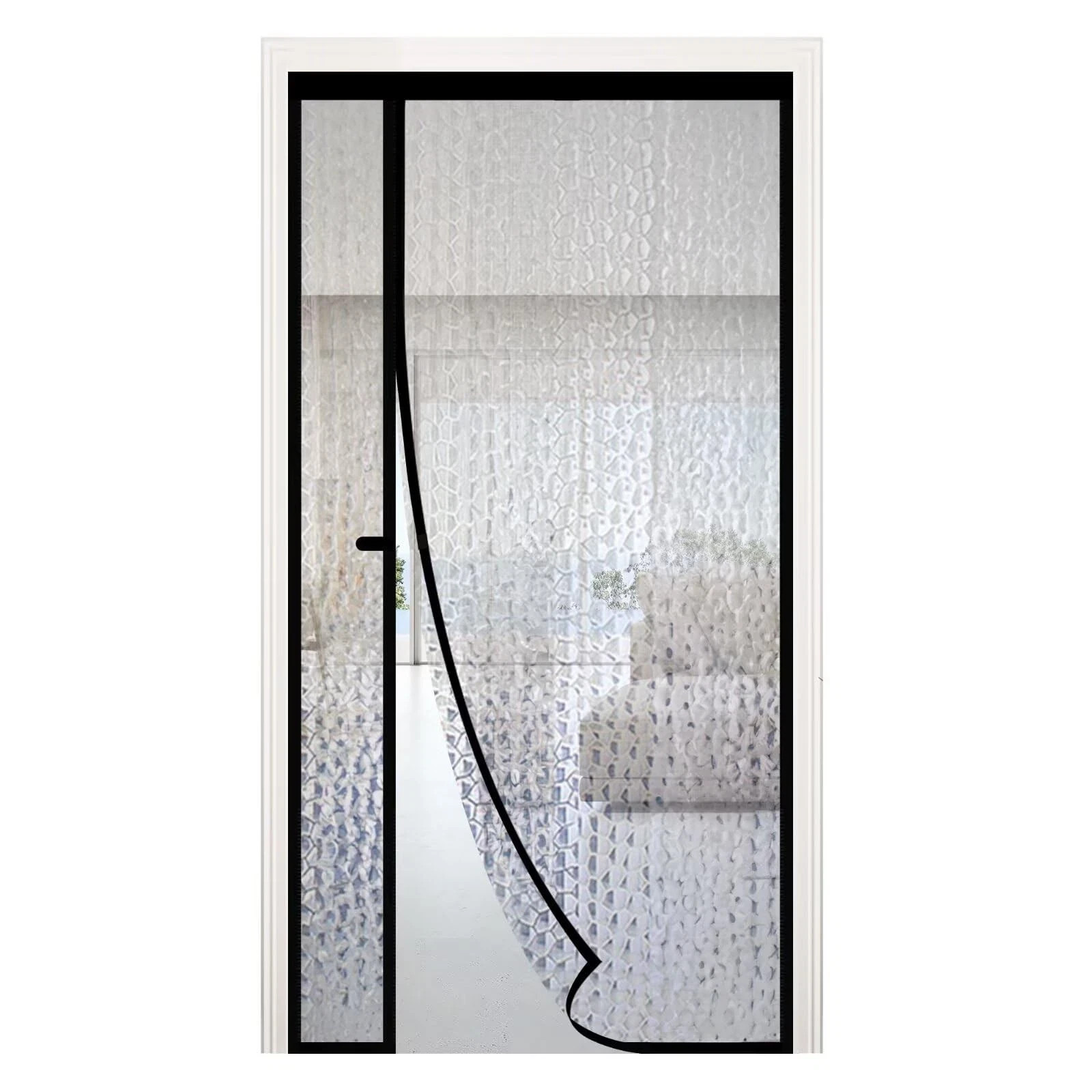 Magnetic Thermal Insulated Door Curtain Waterproof EVA Cover Left Right Side