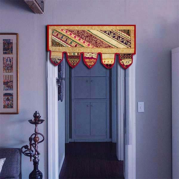 Indian Cotton Door Hanging Toran Patchwork Embroidered Home Décor Gift For His