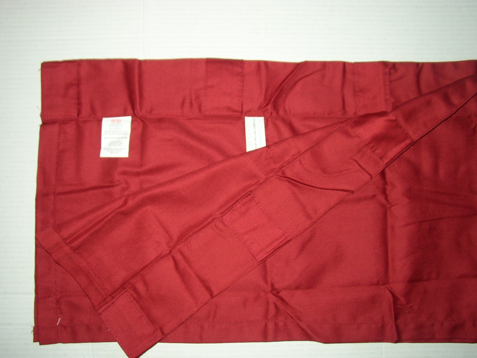(1) Springs Global Luxury Valance Solid Brick Red Cotton Twill 60×15 NWOP 3Avail